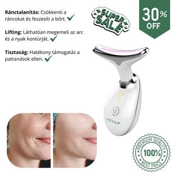 VOVA™ - LED fényterápiás arc & nyakfeszesítő